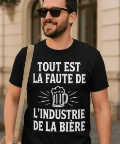 T-shirt humoristique Industrie de la bière avec slogan drôle sur le thème de la bière