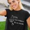 T-shirt humoristique Intelligence du monde avec slogan drôle imprimé