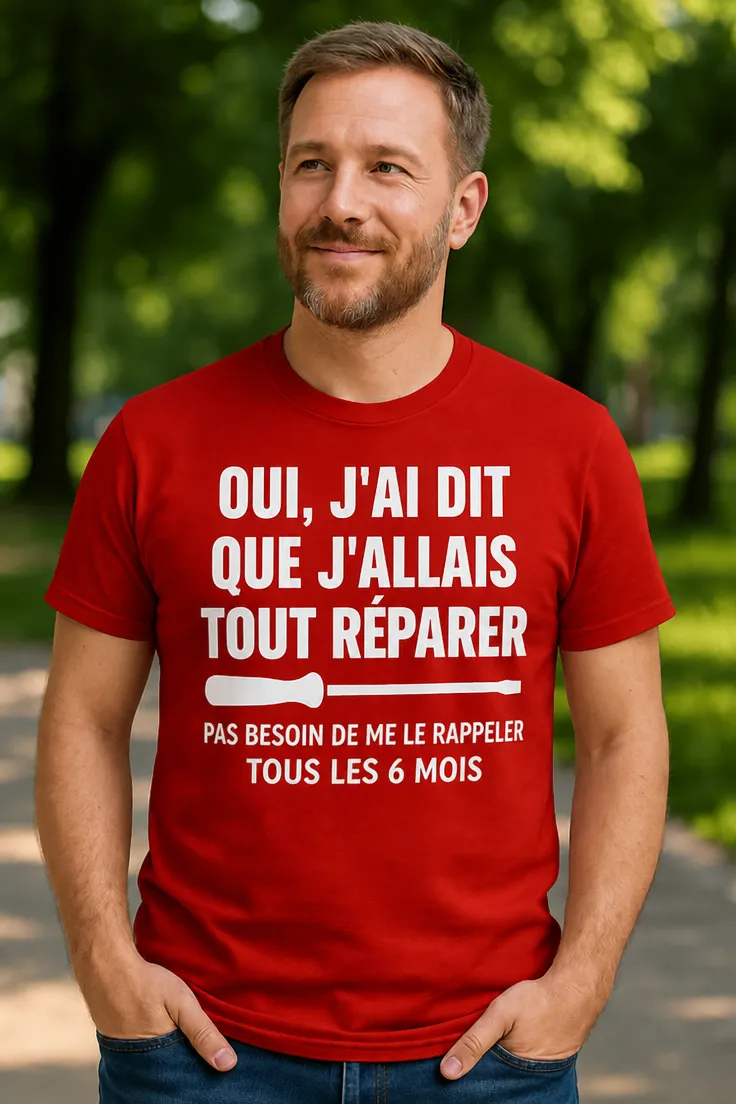 T-shirt humoristique Je vais tout réparer avec slogan drôle pour cadeau