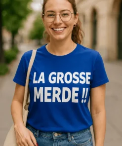 T-shirt humoristique La grosse merde avec slogan LA GROSSE MERDE !!