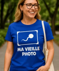T-shirt humoristique Ma vieille photo avec slogan MA VIEILLE PHOTO