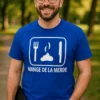 T-shirt humoristique Mange de la merde avec slogan imprimé MANGE DE LA MERDE