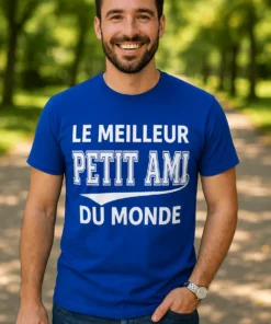 T-shirt humoristique Meilleur petit ami du monde avec design drôle pour offrir à son copain