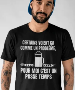 T-shirt humoristique Mon hobby assumé avec slogan drôle imprimé