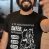 T-shirt humoristique Pompier en enfer avec slogan pompier drôle imprimé