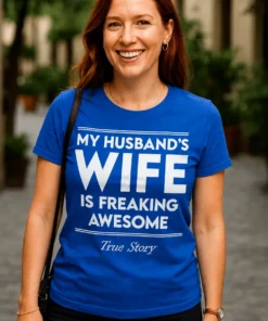 T-shirt humoristique Épouse vraiment géniale avec slogan imprimé drôle pour cadeau