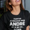 T-shirt humoristique Quel veinard avec prénom personnalisé avec message drôle pour cadeau