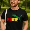 T-shirt humoristique Rasta fume avec inscription FUME