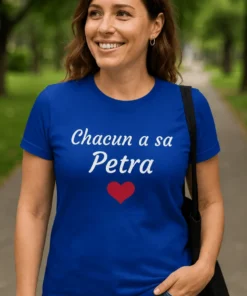 T-shirt humoristique Sa préférée avec prénom personnalisé avec le texte Chacun a sa Petra.