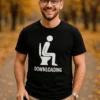 T-shirt humoristique Téléchargement en cours avec design drôle DOWNLOADING