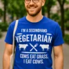 T-shirt humoristique Végétarien de seconde main avec slogan drôle pour cadeau