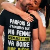 T-shirt humoristique Va boire une bière avec slogan drôle pour cadeau homme