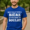 T-shirt humoristique Ventre à bière avec slogan drôle pour cadeau homme