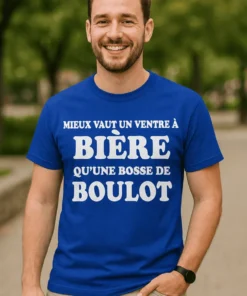 T-shirt humoristique Ventre à bière avec slogan drôle pour cadeau homme
