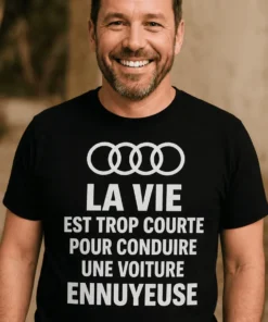 T-shirt humoristique Voiture ennuyeuse avec slogan automobile drôle