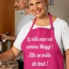 Tablier humoristique Belle mère Maggi avec slogan drôle pour cadeau belle-mère